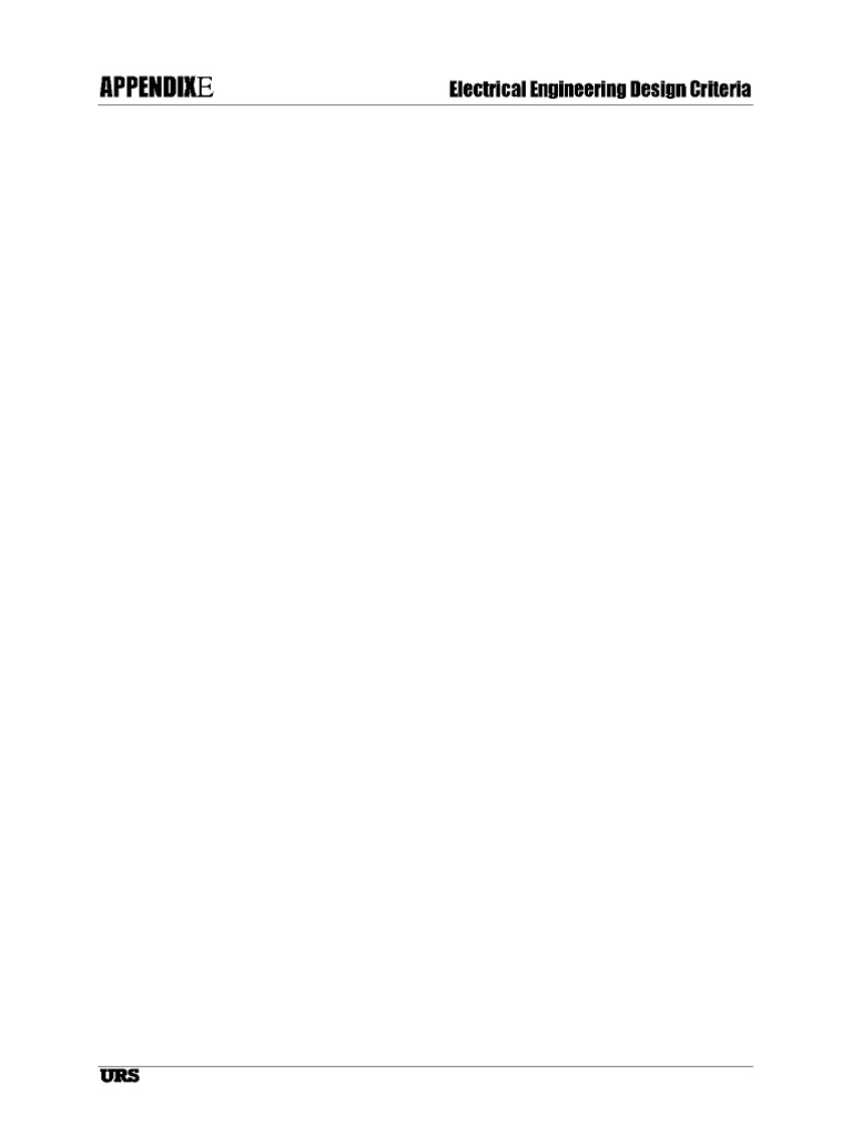 Electrical Engineering Design Criteria | PDF