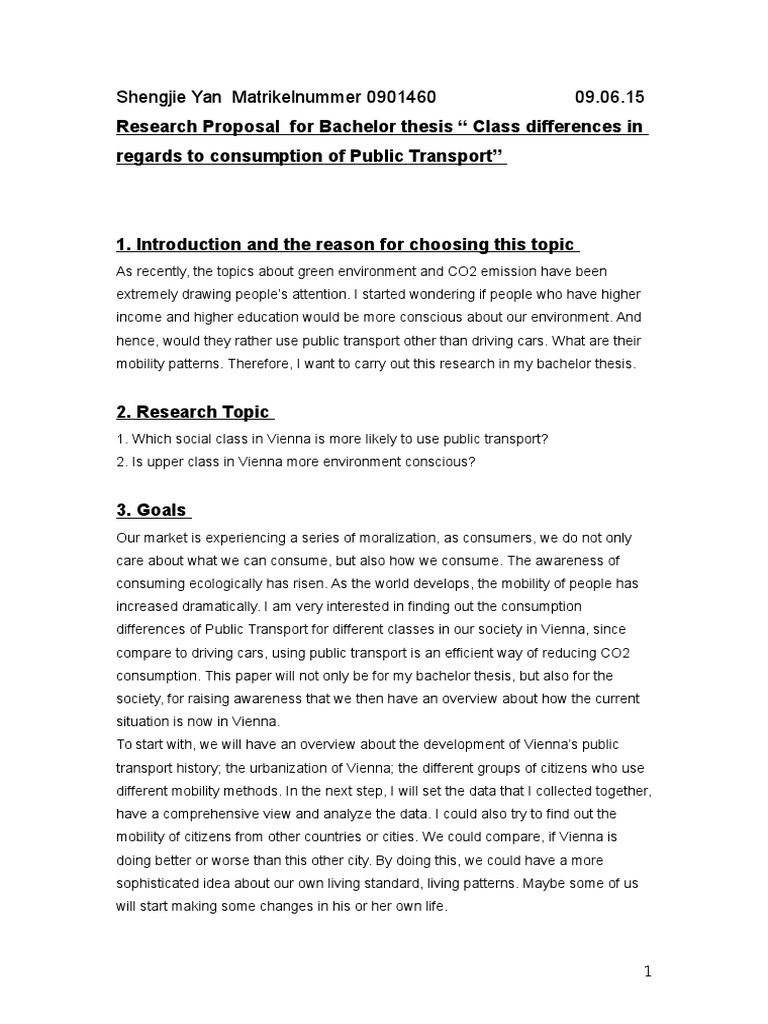 research proposal for bachelor thesis