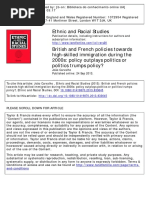 British and French Policies Towards High-Skilled Immigration During The 2000s: Policy Outplays Politics or Politics Trumps Policy?