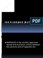 The Marriage Institution