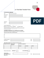 Request For Refund or Test Date Transfer Form