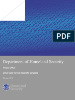 2015 Department of Homeland Security (DHS) Data Mining Report 