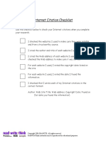 RP Internet Checklist