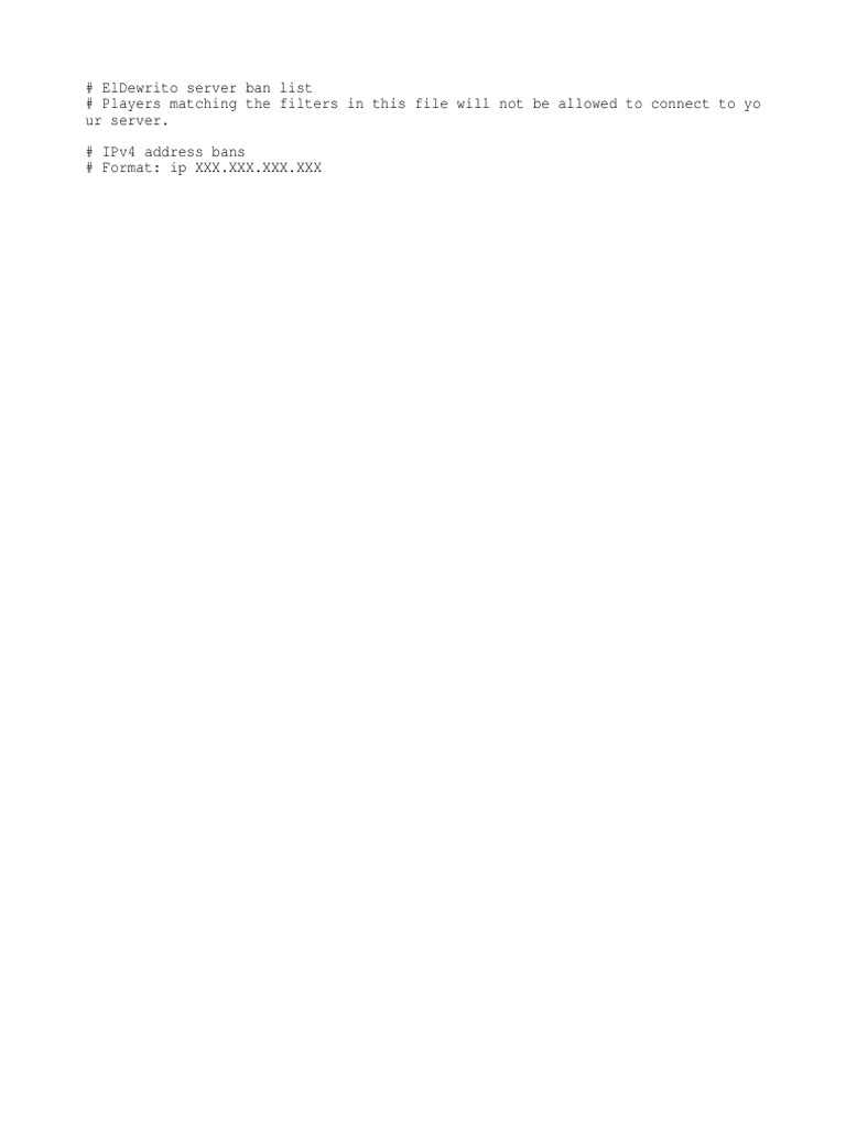 ElDewrito Server IP Ban List | PDF