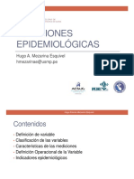 Mediciones Epidemiológicas: Hugo A. Mezarina Esquivel Hmezarinae@usmp - Pe