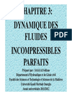 MDF CHAP 3 Dynamique Des Fluides Incompressibles Parfaits