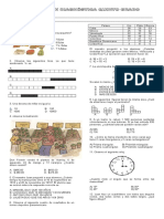 Evaluacion Diagnostica Quinto Grado (MATEMATICAS)