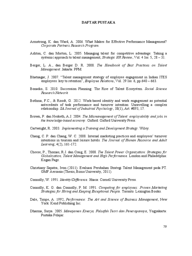 Bibliography | PDF | Talent Management | Employee Retention