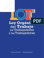 Ley Orgánica Del Trabajao y Los Trabajadores. RBV