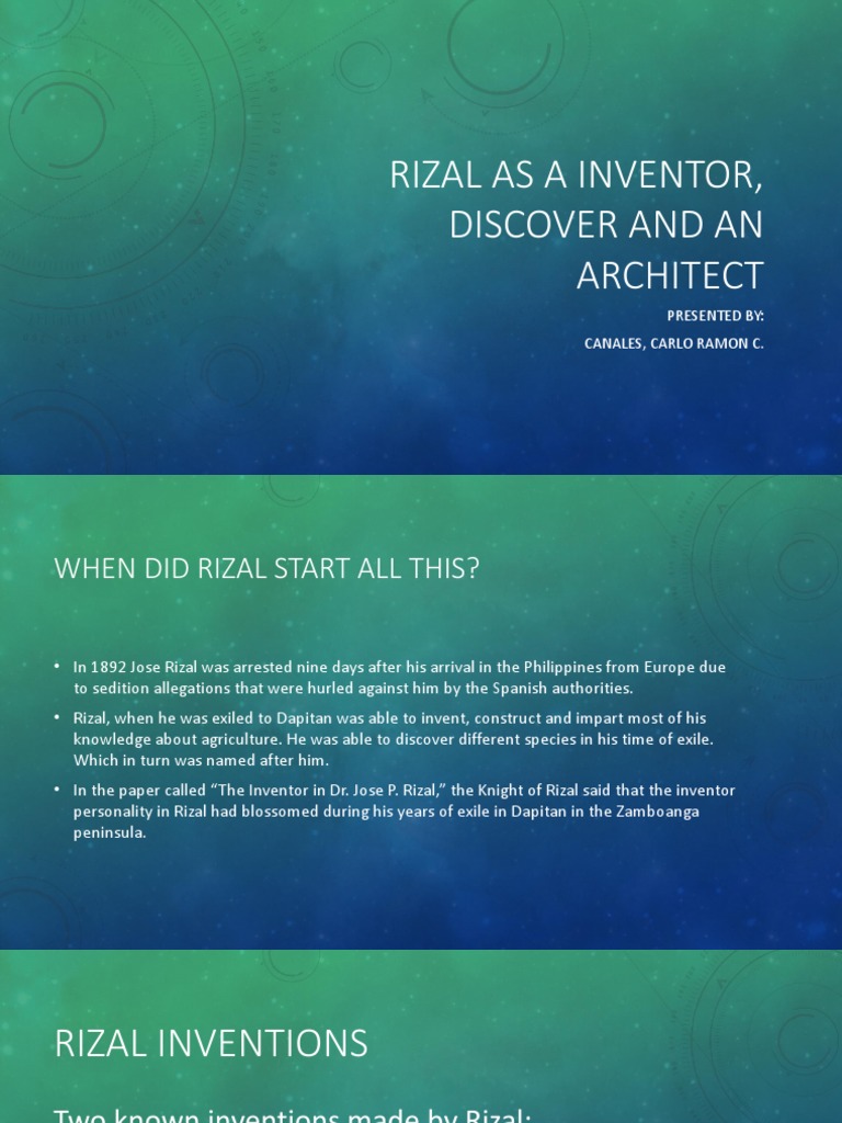 Rizal's Inventions and Discoveries in Dapitan | PDF | Nature