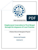 Iim Kozhikode: Employment Generation in West Bengal Through Development of Local Tourism