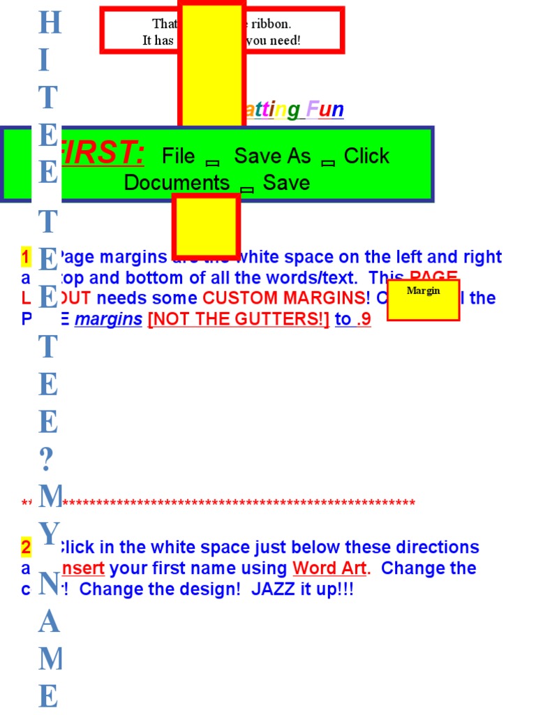 Fun Formatting Activities in Word | PDF | Text | Typography