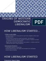 Origins of Western Democratic Liberalism