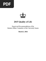 Columbia University Student Quality of Life Report 2015