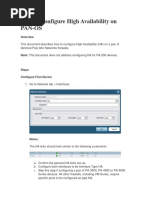 How To Configure High Availability On PAN