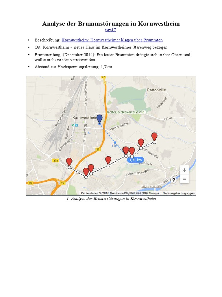 Analyse Der Brummstorungen In Kornwestheim