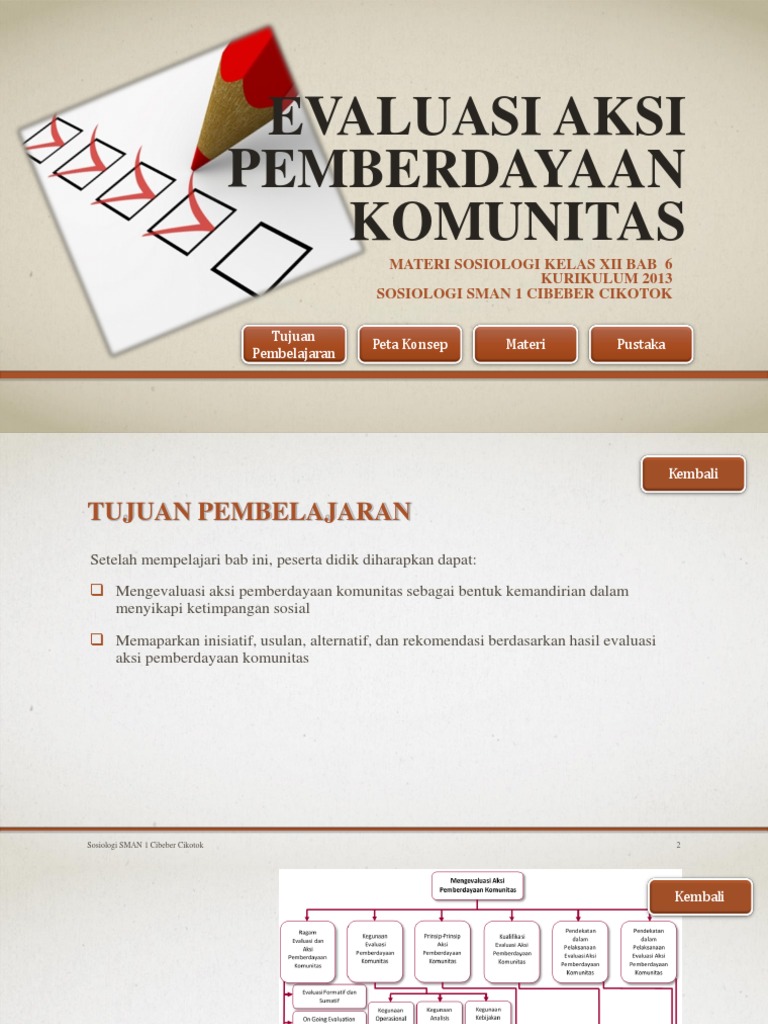 Evaluasi Aksi Pemberdayaan Komunitas Pdf
