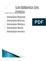 Keterampilan Berbahasa Dan Sastra