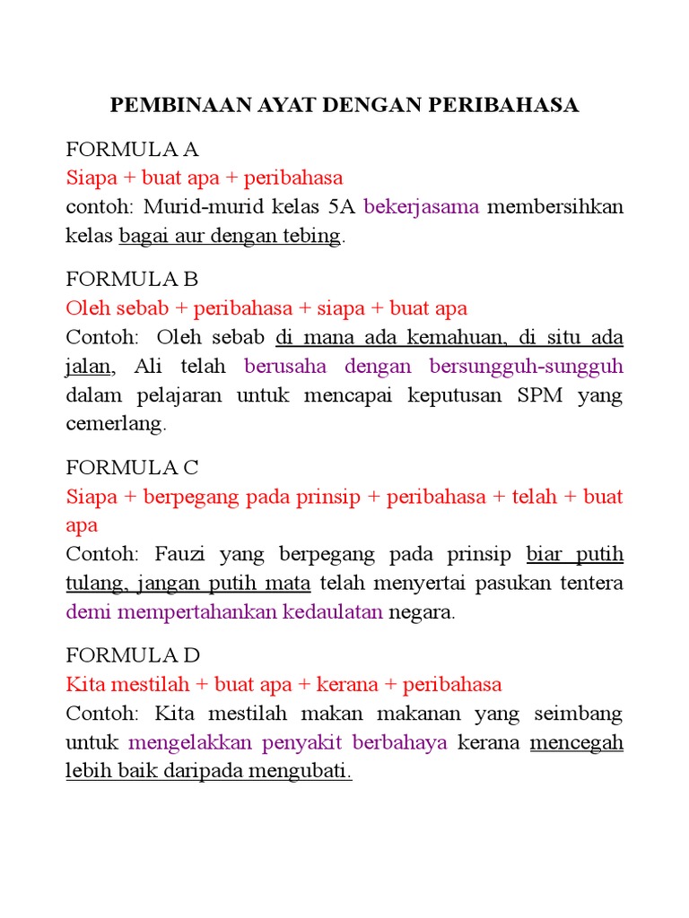 Bina Ayat Peribahasa Odt