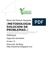 Metodología de solución de problemas.