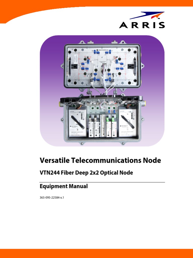 VTN244 Equipment Manual | PDF | Electrical Connector | Optical Fiber
