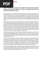 India TV Press Release on Vidhan Sabha Opinion Poll