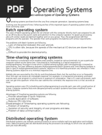 Types of Operating Systems