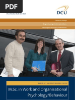 DCU MSC in Work and Organisational Psychology Behaviour