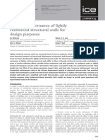 Seismic Performance of Lightly Reinforced Structural Walls For Design Purposes