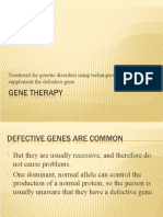 Treatment For Genetic Disorders Using Techniques That Replace or Supplement The Defective Gene