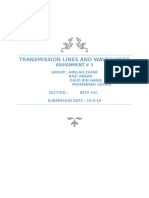 TRANSMISSION LINES AND WAVEGUIDES ASSIGNMENT
