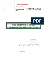 Mionographie Econ de La Commune de Abom Calavi
