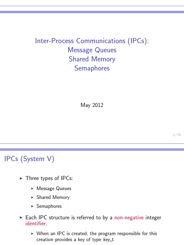 IPC in Linux PDF | PDF | Operating System Technology | Software Engineering
