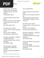 MEDO DA CHUVA - Raul Seixas (Impressão)
