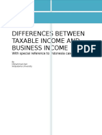 Differences Between Taxable Income and Business Income