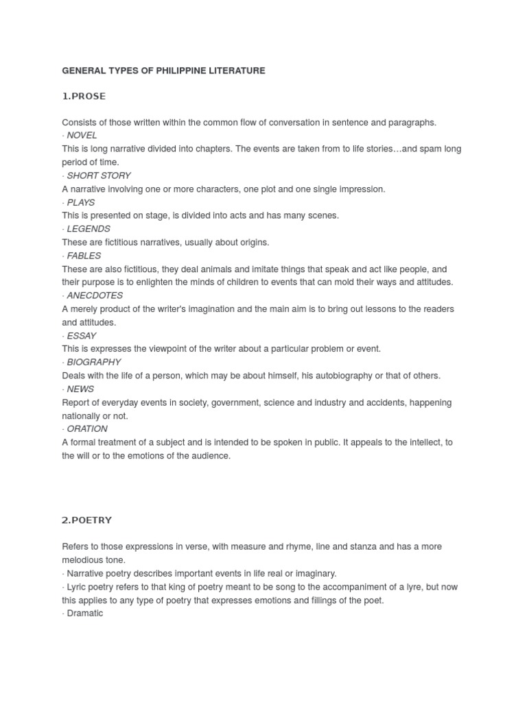 Philippine literature examples picture