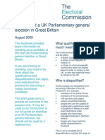 UK Parliamentary General Election Nominations Factsheet 2010