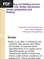 Tendering and Bidding Process