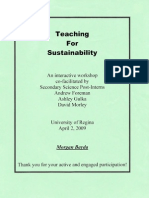 Teaching For Sustainability Interactive Workshop