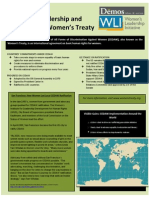 Fact Sheet: Women's Leadership and CEDAW, The Women's Treaty