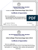 Intercollege Pharmacology Quiz 2014: Smt. NHL Municipal Medical College, Ahmedabad