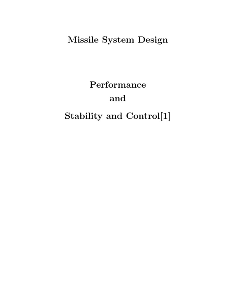 MISSILE DESIGN AND SYSTEM ENGINEERING PDF PDF visual data 6