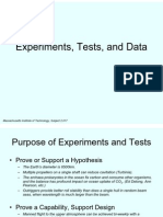 Experiments, Tests, and Data: Massachusetts Institute of Technology, Subject 2.017