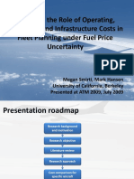 Assessing The Role of Operating, Passenger, and Infrastructure Costs in Fleet Planning Under Fuel Price Uncertainty