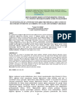 To Investigate of Attitude Towards The Physical Education in Secondary Students According to Class And Gender Variables