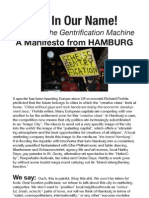 Anti-Gentrification Movement in Hamburg, Germany "Not in Our Name"