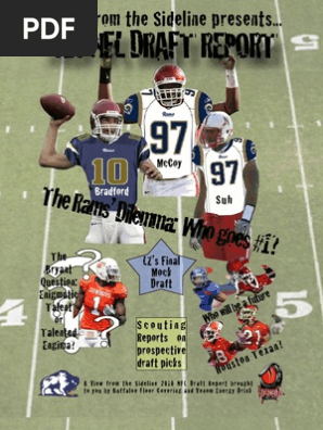 2010 View Nfl Draft Report Quarterback American Football
