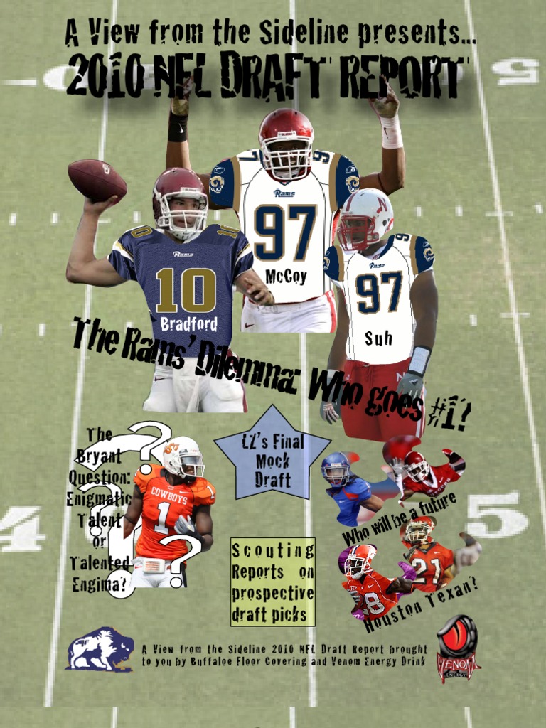 2010 View Nfl Draft Report Quarterback American Football