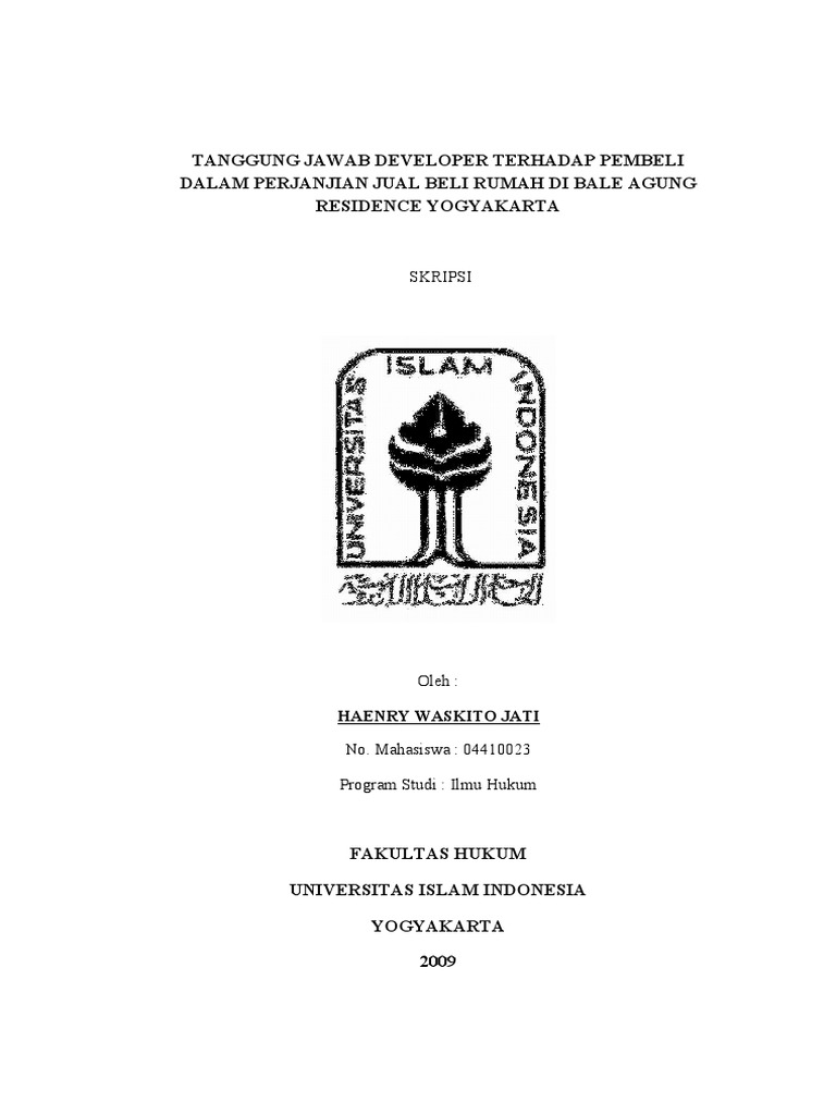 Skripsi Fakultas Hukum Uii Pejuang Skripsi