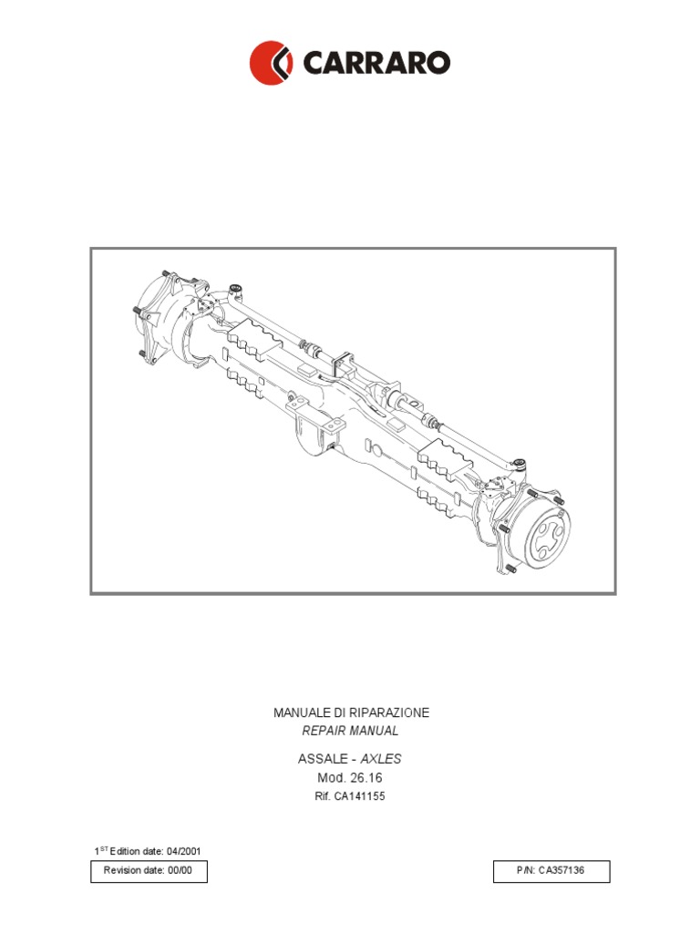 CARRARO Axle Repair Ca141156